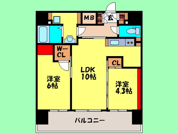 F･PARC GRANDMARK天神の物件間取画像